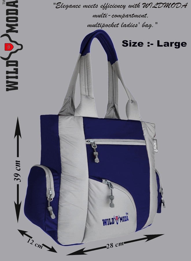 WILD MODA Kat Women Shoulder and Tote Bag (Blue Grey) - Image 5